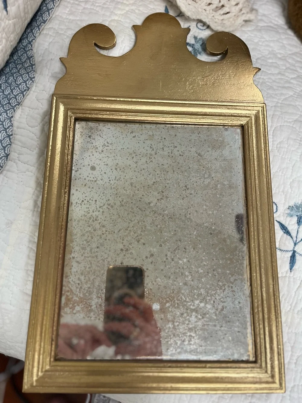 Antique gold painted Decorative Wall distressed Mirror - Elegant Home Wall Decor